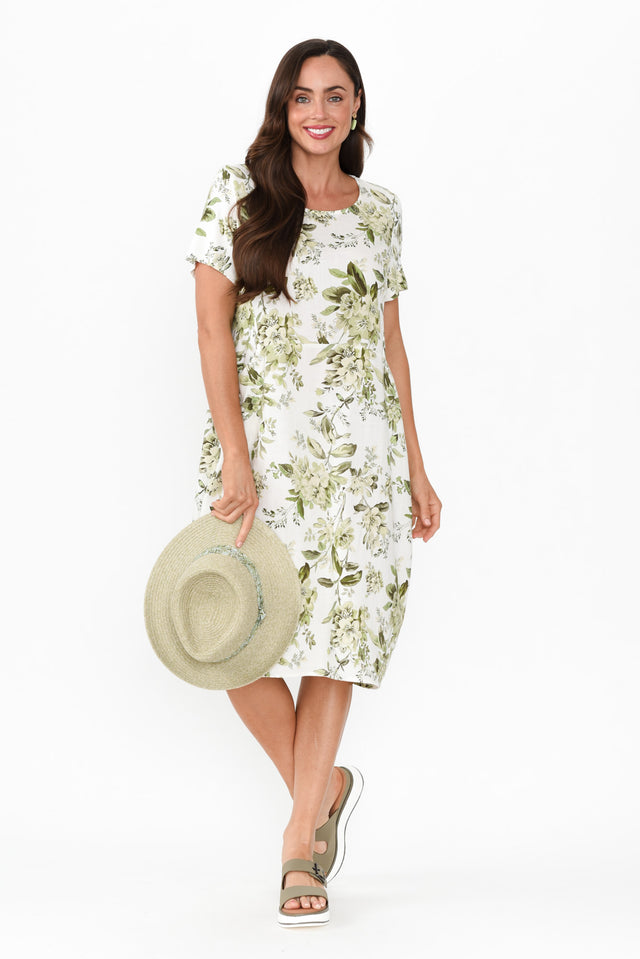 Evalina Green Floral Midi Dress banner image