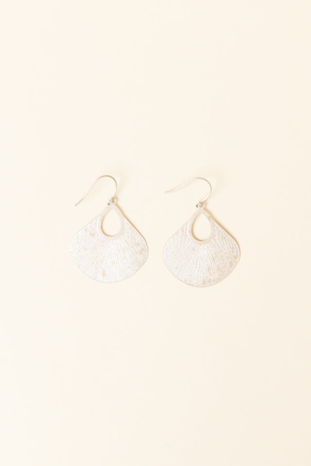 Evelyn Silver Fan Earrings