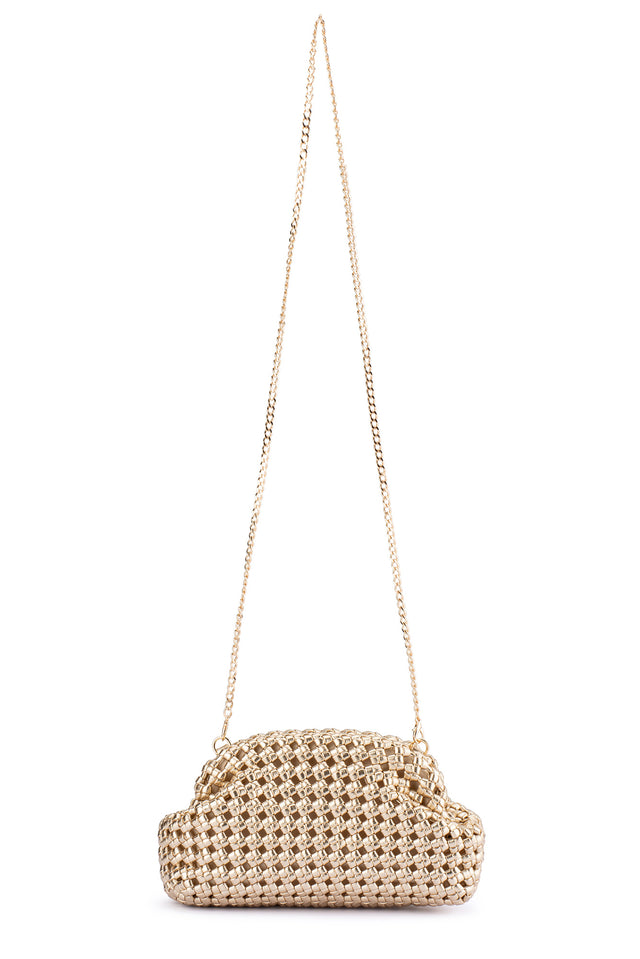 Everly Gold Woven Clutch image 3