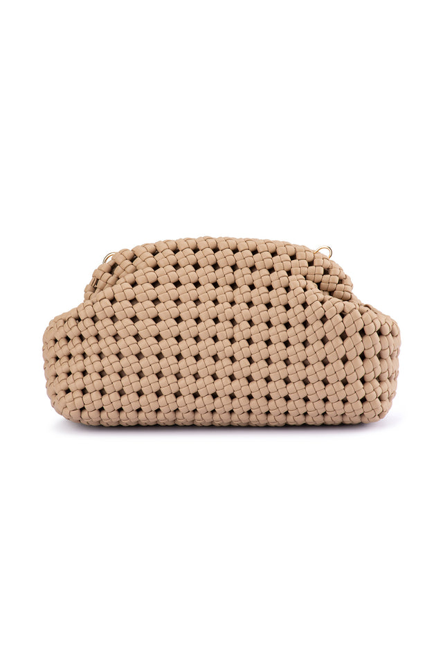 Everly Natural Woven Clutch