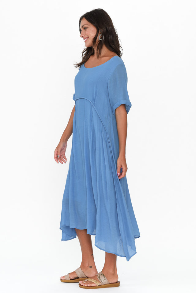 Everlyn Blue Crescent Dress thumbnail 3