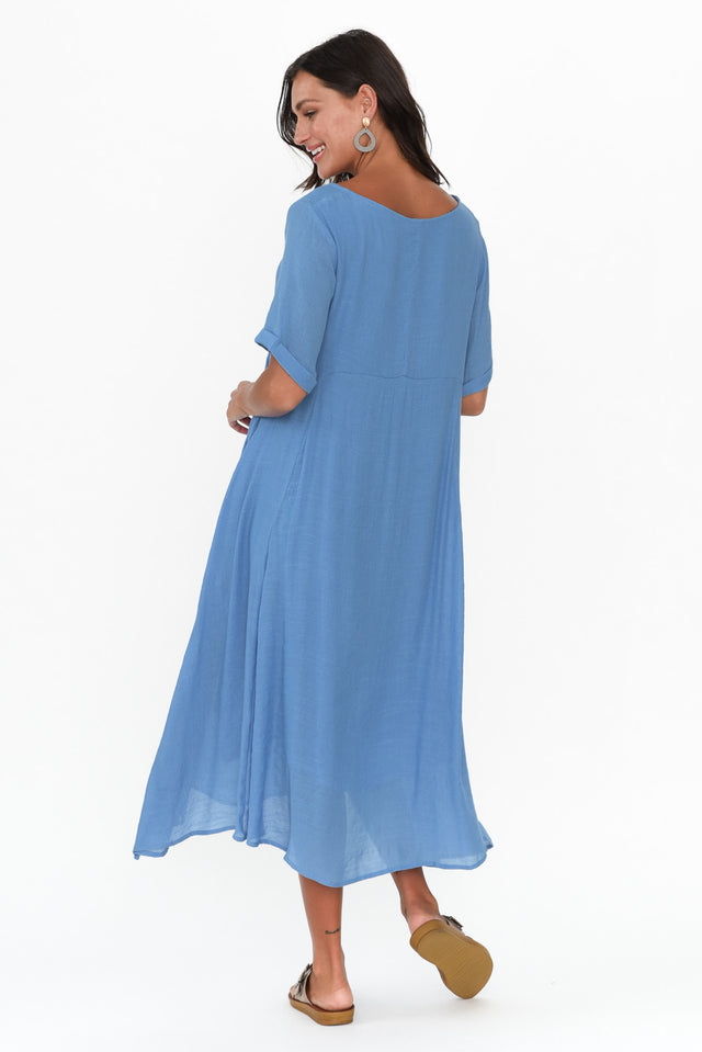 Everlyn Blue Crescent Dress thumbnail 4