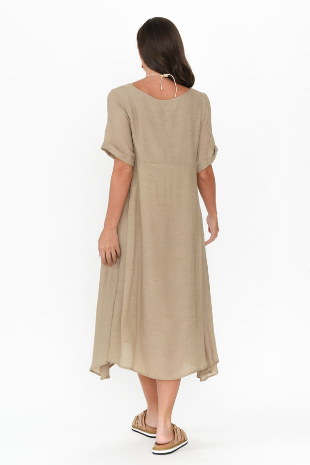 Everlyn Natural Crescent Dress