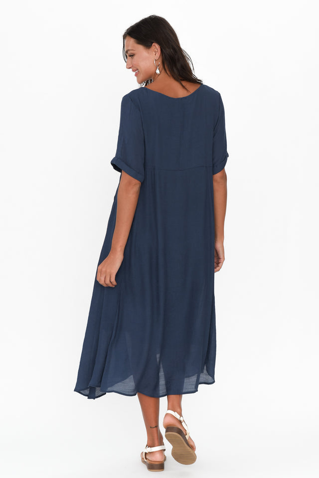 Everlyn Navy Crescent Dress image 5