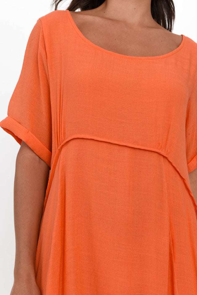 Everlyn Orange Crescent Dress