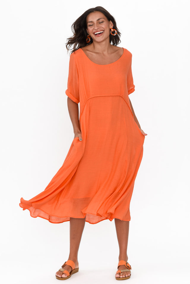 Everlyn Orange Crescent Dress image 6