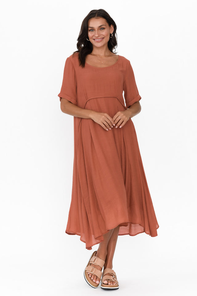 Everlyn Rust Crescent Dress image 3