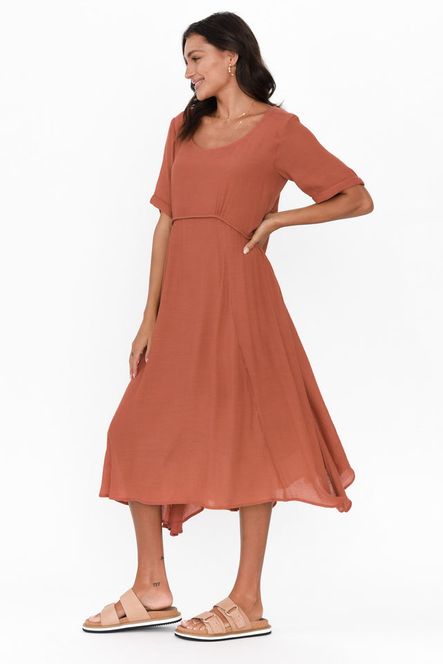 Everlyn Rust Crescent Dress image 4