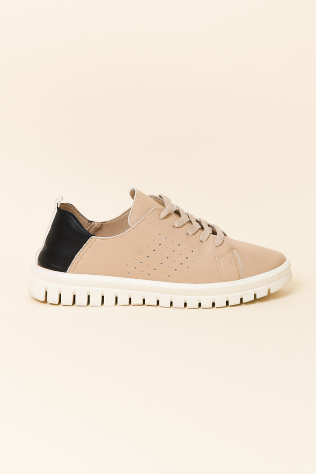 Exit Beige Leather Sneaker