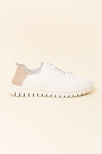 Exit White Leather Sneaker