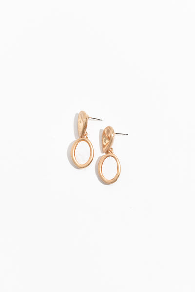 Felitia Gold Disc Drop Earrings