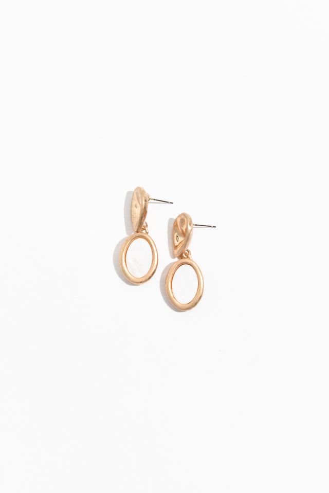 Felitia Gold Disc Drop Earrings