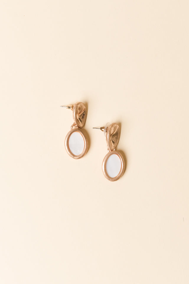 Felitia Gold Disc Drop Earrings image 1