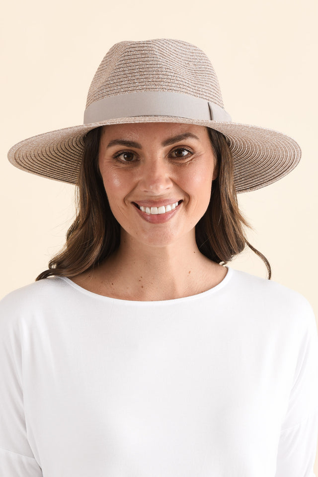 Fiona Sand Wide Brim Travel Fedora image 5
