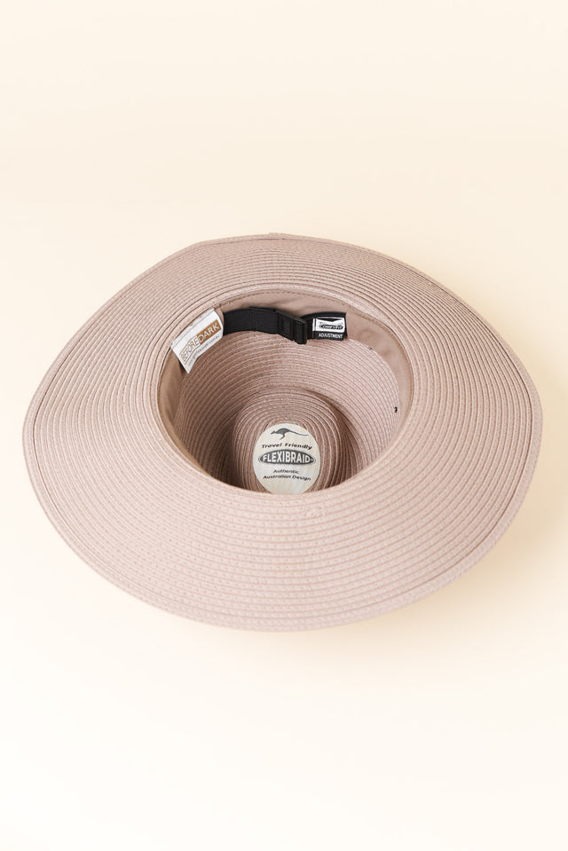 Fiona Taupe Wide Brim Travel Fedora image 3
