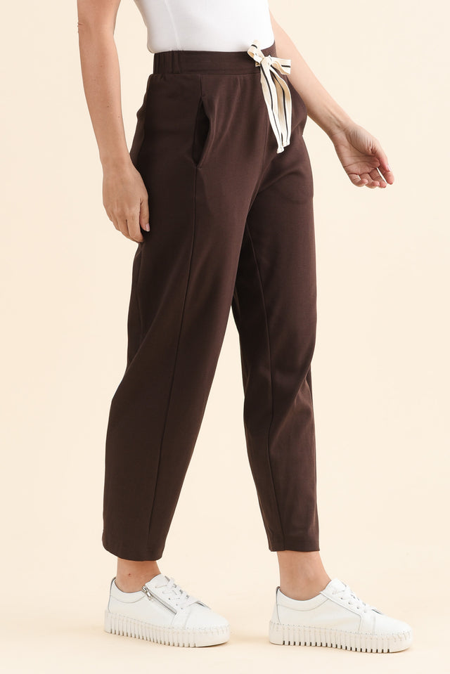 Fisher Chocolate Cotton Barrel Pants image 3