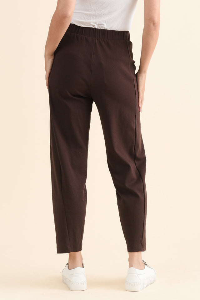 Fisher Chocolate Cotton Barrel Pants image 4