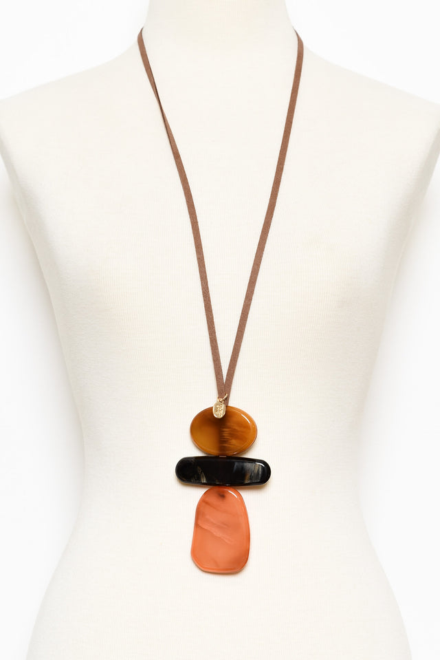 Flamina Orange Pendant Necklace image 2