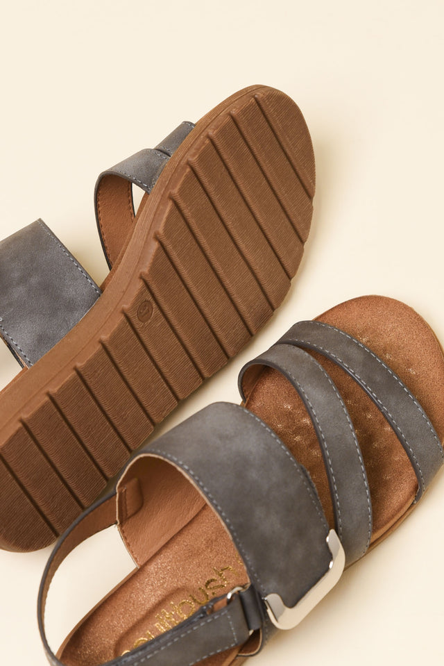 Flinders Dark Grey Velcro Sandal image 3