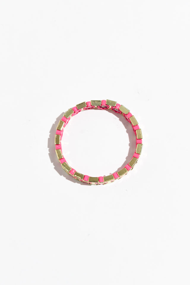 Flora Pink Daisy Beaded Bracelet image 2