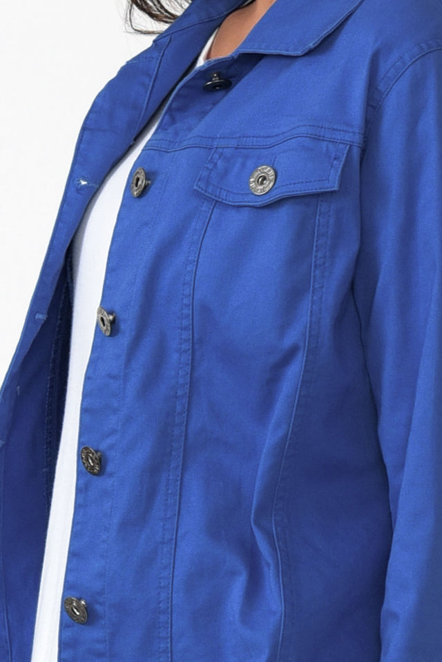 Florida Cobalt Cotton Stretch Jacket