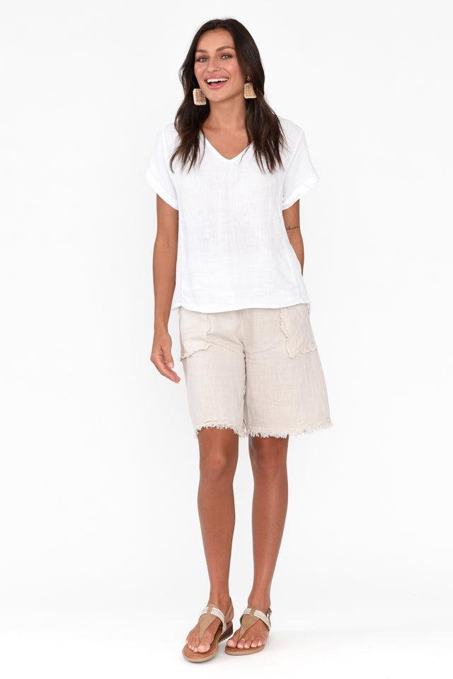Fraser Natural Linen Shorts