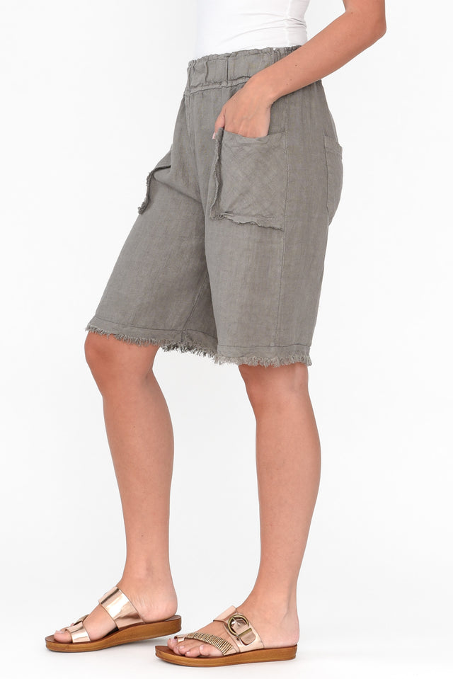 Fraser Taupe Linen Shorts