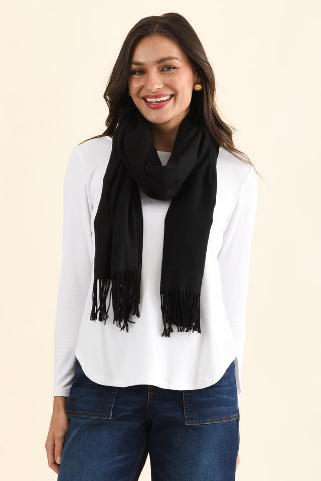 Frieda Black Cashmere Scarf