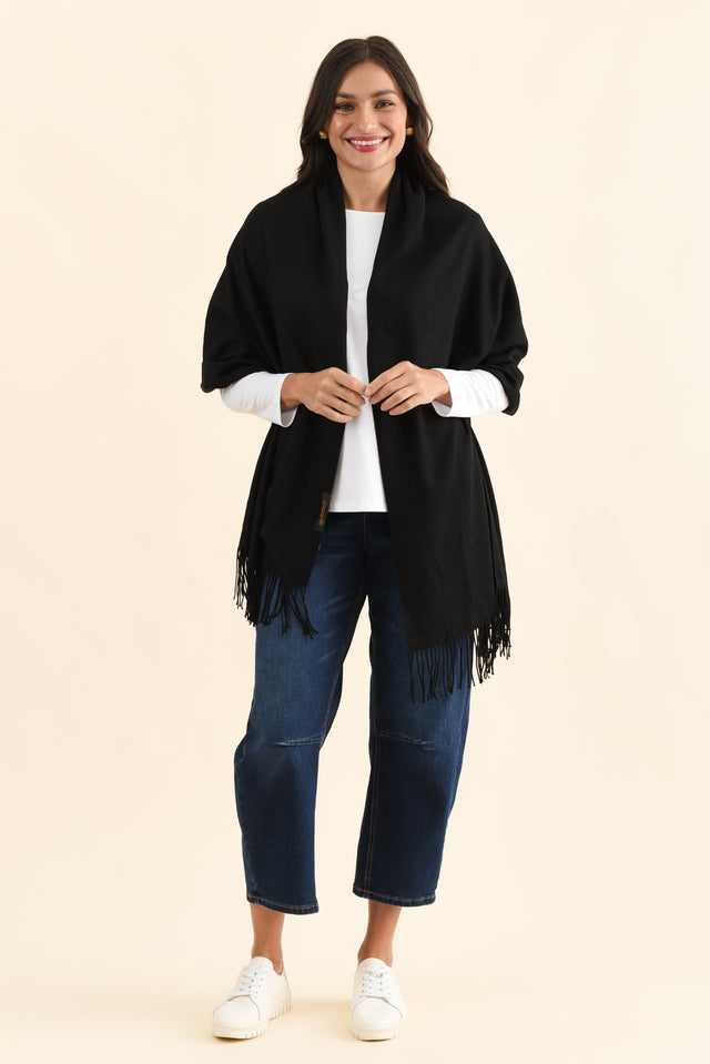 Frieda Black Cashmere Scarf