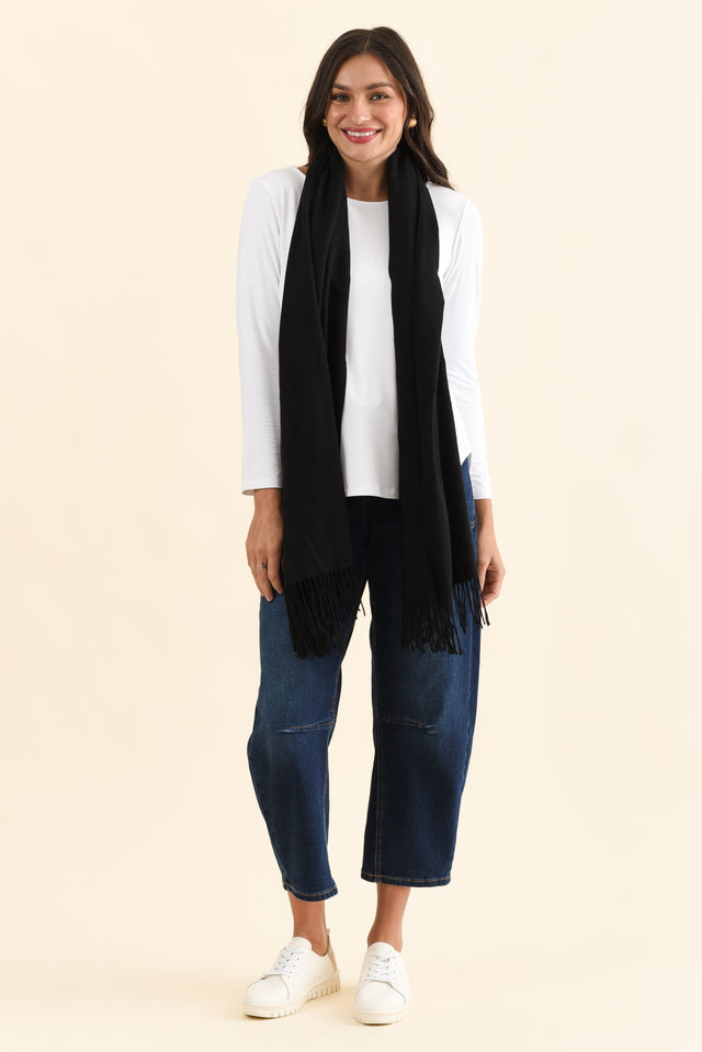 Frieda Black Cashmere Scarf image 3