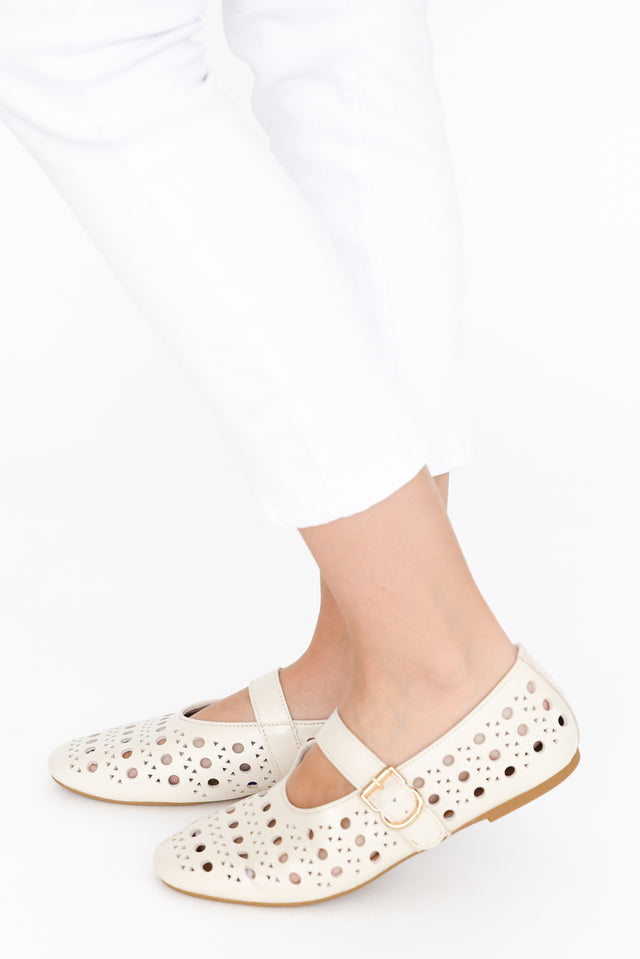 Fruity Cream Leather Ballet Flat image 2