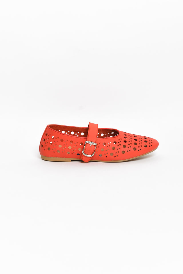 Fruity Red Leather Ballet Flat