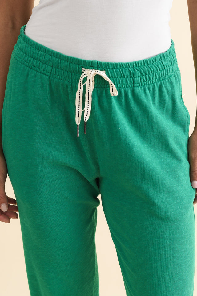 Fundamental Brunch Forest Green Cotton Sweatpants,Brunette model,alt text|model:Brontie image 6