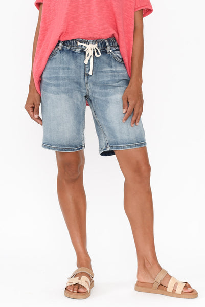 MMBati Denim Shorts Blue main image 0