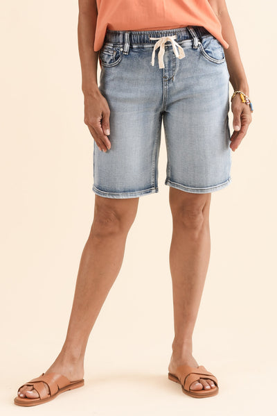 Gabby Mid Blue Denim Bermuda Shorts