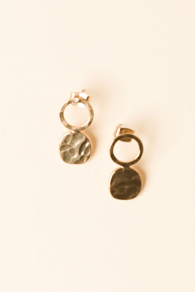 Gabe Gold Disc Drop Earrings image 1