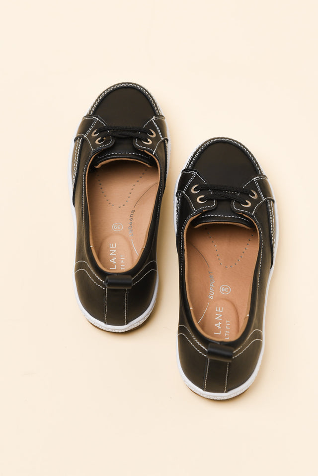 Garland Black Leather Loafer Sneaker image 4