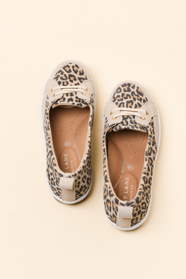 Garland Taupe Leopard Leather Loafer Sneaker image 4