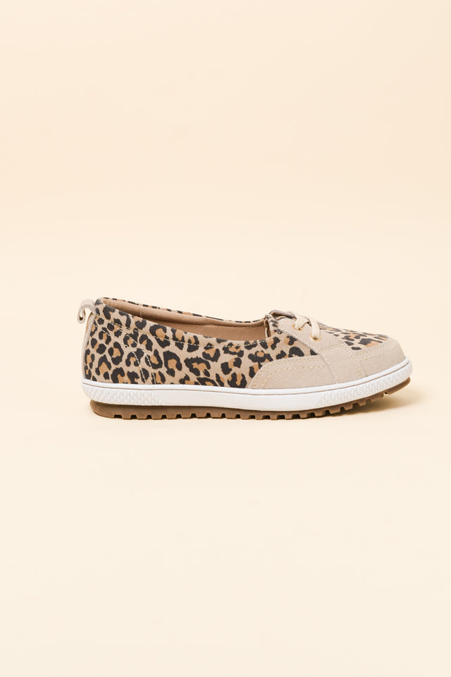 Garland Taupe Leopard Leather Loafer Sneaker