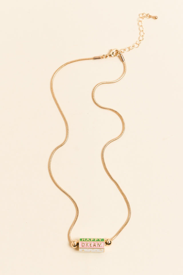 Gasly Gold Happy Chain Necklace image 1