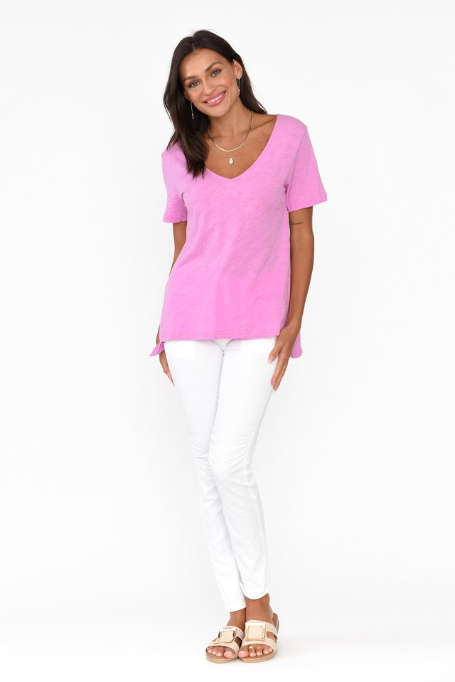 Gina Candy Pink Cotton Tee image 6
