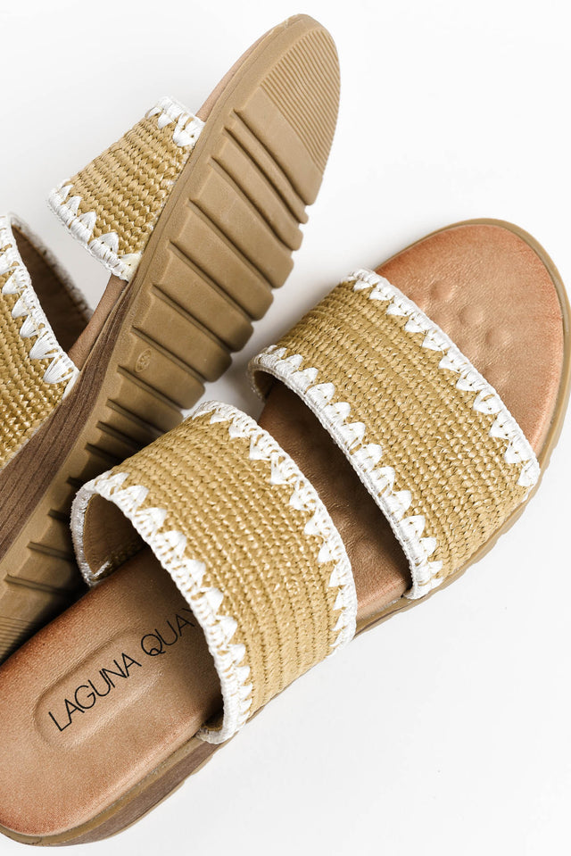 Gister Natural Contrast Woven Slide