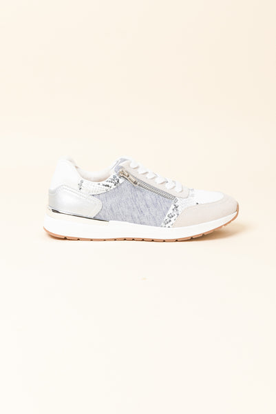 Gleeb Blue Glebe Denim Multi Leather Zip Sneaker - Blue Bungalow AU