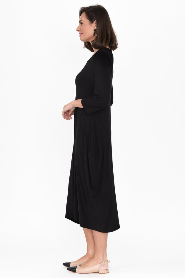 Glenda Black Crescent Dress image 4