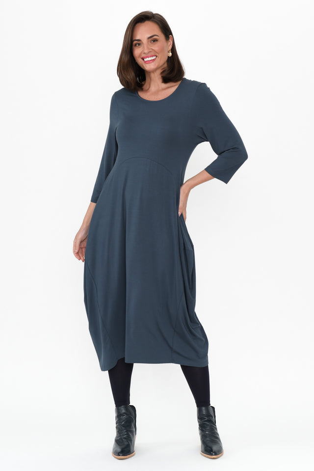 Glenda Blue Crescent Dress image 7