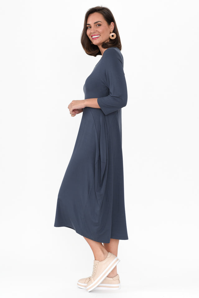 Glenda Blue Crescent Dress image 4