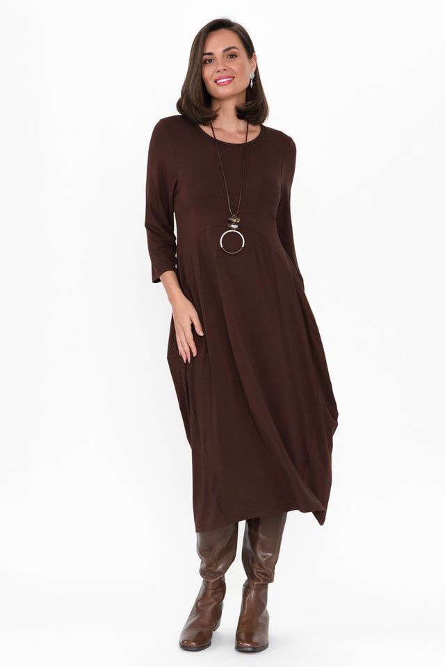 Glenda Chocolate Crescent Dress image 7