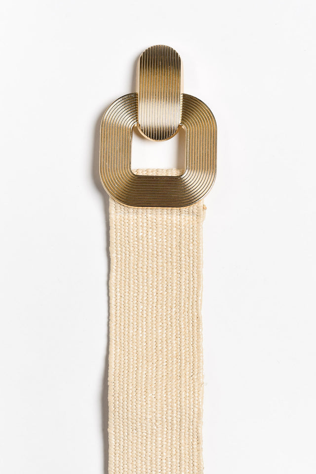 Gloria Beige Woven Belt