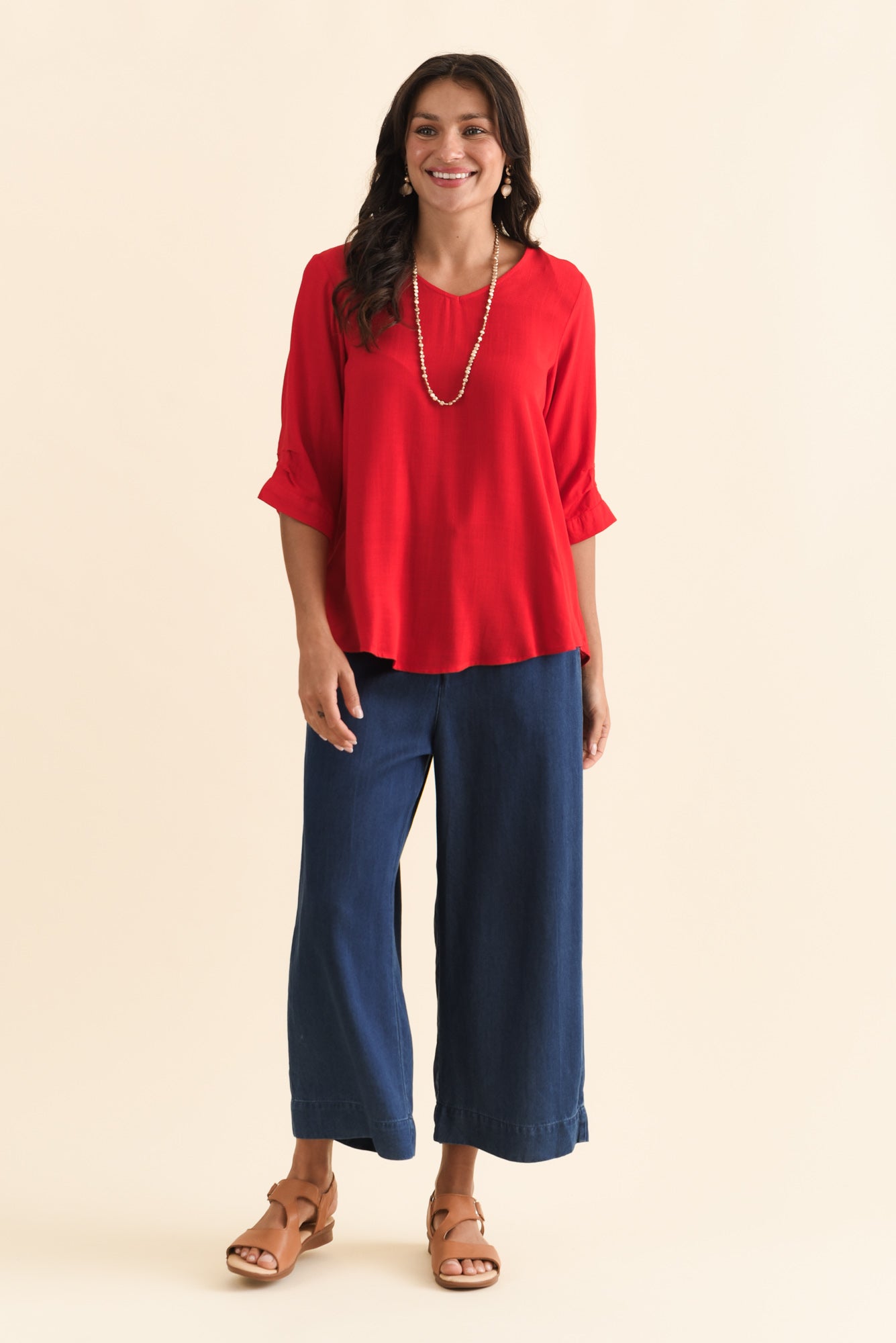 Gomez Red Button Top - Blue Bungalow AU