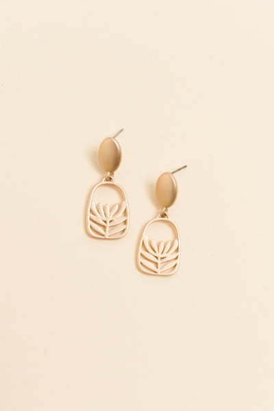Grace Gold Flower Drop Earrings